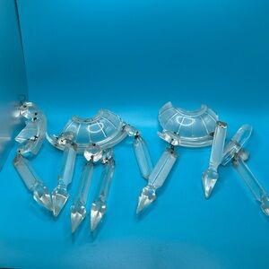 Vintage chandelier crystal, crystal beads, Hollywood regency